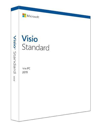 Visio Std 2019 Win Hebrew Medialess - FOR WIN 10 ONLY VISIO