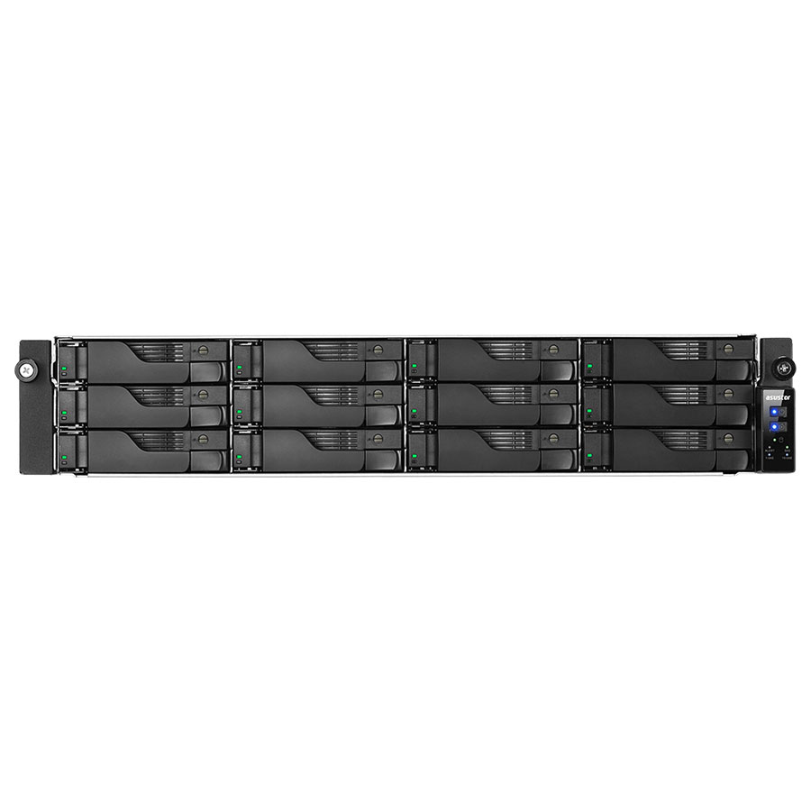 ASUSTOR 12Bay NAS, Intel 9th Xeon E-2224, 8GB DDR4 ECC UDIMM, GbE x4, M.2 Drive Slots ASUSTOR