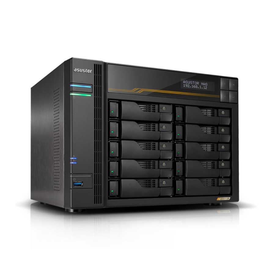 Asustor Lockerstor 10 Gen3 10 Bay NAS, Quad-Core 2.3GHz CPU, Dual USB 4 Ports, Dual 10GbE Ports, Dua ASUSTOR