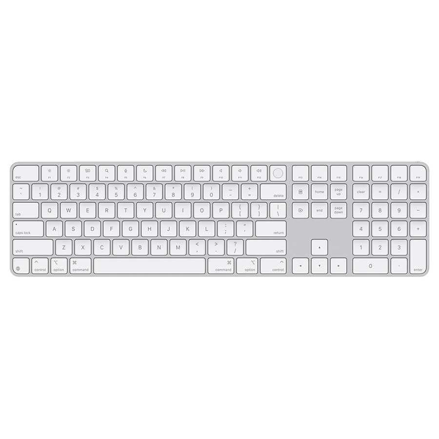 Apple Magic Keyboard with Touch ID and Numeric Keypad for Mac models with Apple silicon - White Keys APPLE