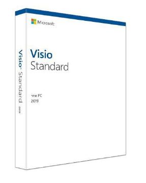 Visio Std 2019 Win Hebrew Medialess  -  FOR WIN 10 ONLY