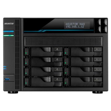 ASUSTOR 8Bay NAS,Intel ATOM C3538 Quad-Core, 8GB DDR4, 10 GbE x 2, 2.5 GbE x 2, USB 3.2 Gen 1 x 2 M.2 Slots