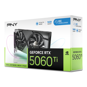 PNY GeForce RTX™ 5060Ti 16GB Overclocked Dual Fan